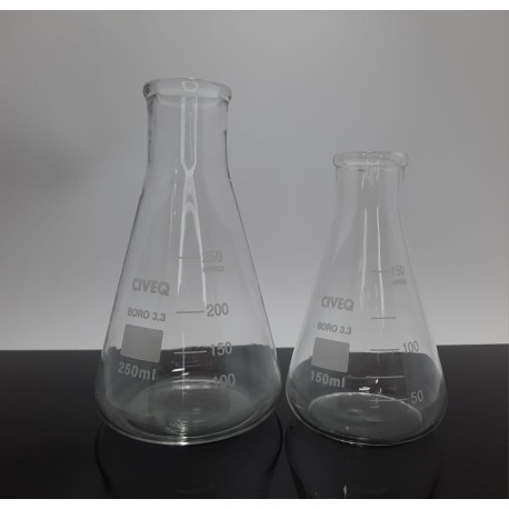 Matraz Erlenmeyer 250 ml Graduado, CVQ