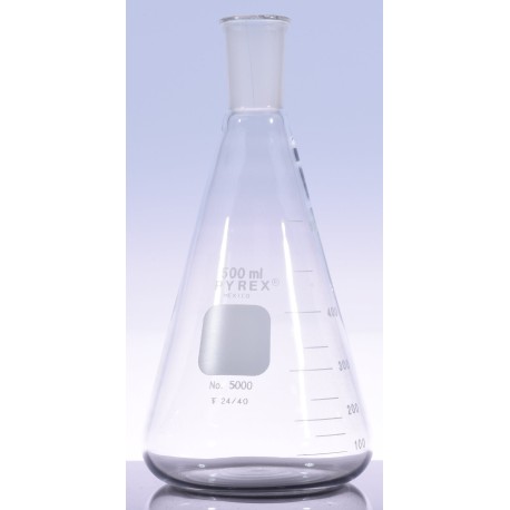 Matraz Erlenmyer boca Esmerilada 500 ml Pyrex®